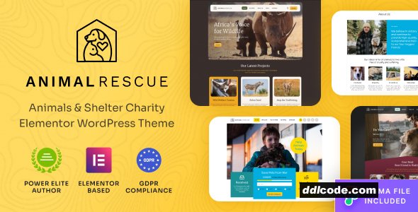 Animal Rescue - Shelter Charity WordPress Theme