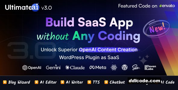 UltimateAI - OpenAI Content Generation WordPress App as SaaS