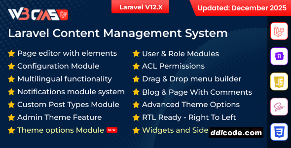 W3CMS-Laravel - Content Management System