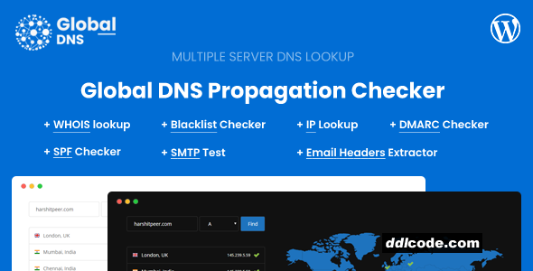 Global DNS - DNS Propagation Checker - WHOIS Lookup - WP