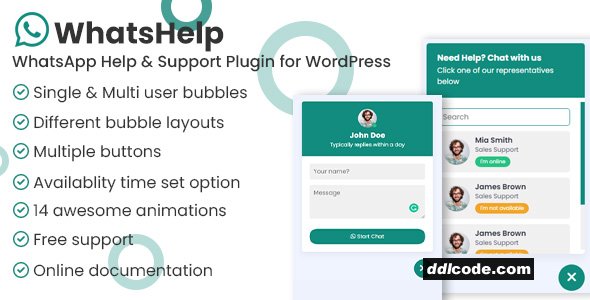 WhatsApp Chat Help WordPress