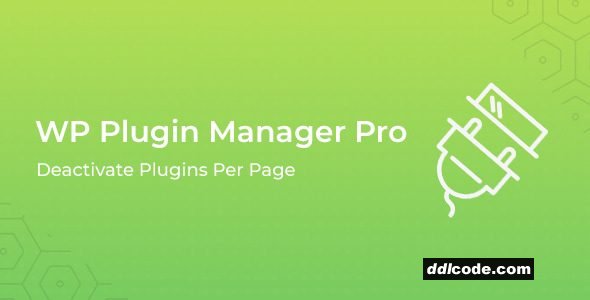 WP Plugin Manager Pro- Deactivate plugins per page