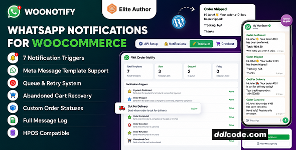 WooNotify - WooCommerce WhatsApp Notifications & AI Agent