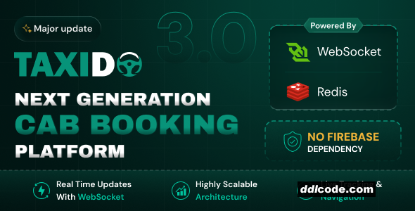 Taxido - InDrive - Grab - Uber Clone - Taxi Booking with Cab\
