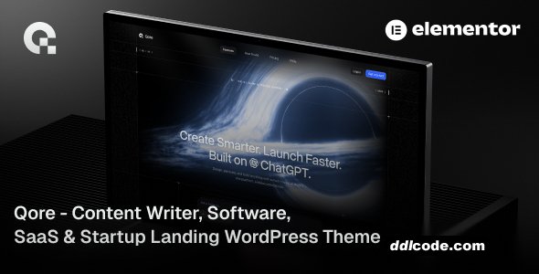 Qore - Content Writer, Software, SaaS & Startup Landing WordPress Theme