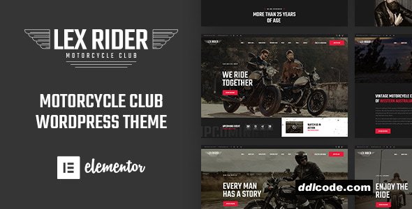 LexRider - Motorcycle Club WordPress Theme