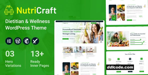 NutriCraft - Dietitian & Wellness WordPress Theme