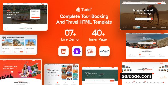 Turie - Travel & Tour Booking HTML Template