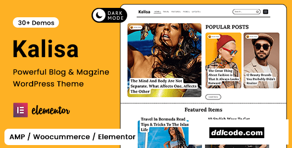 Kalisa - Blog & Magazine WordPress Theme