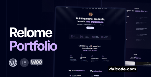 Relome - Personal Portfolio WordPress Theme