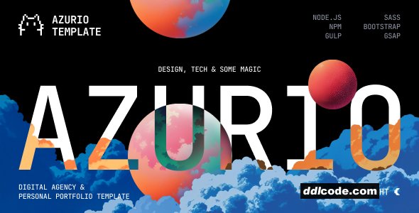 Azurio - Digital Agency & Personal Portfolio HTML Template