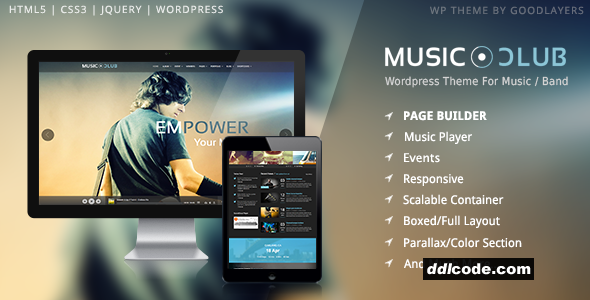 Music Club - Band - Party Wordpress