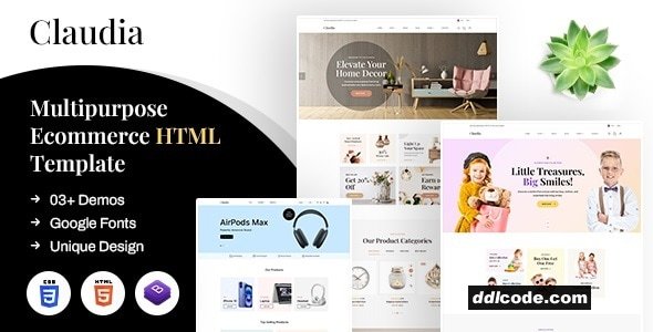 Claudia - Multipurpose Ecommerce HTML Template