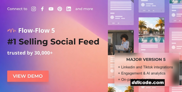 Flow-Flow – Social Media Stream for WordPress
