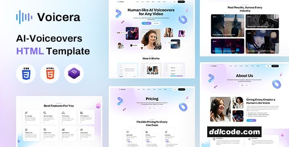 Voicera - AI Voiceover HTML Template