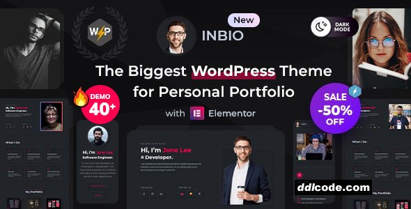 InBio - Personal Portfolio/CV WordPress Theme