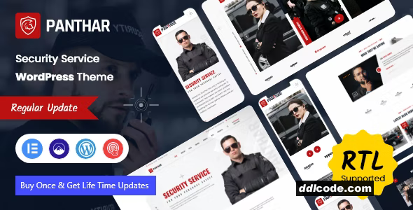 Panthar - Private Security & CCTV Service WordPress Theme + RTL