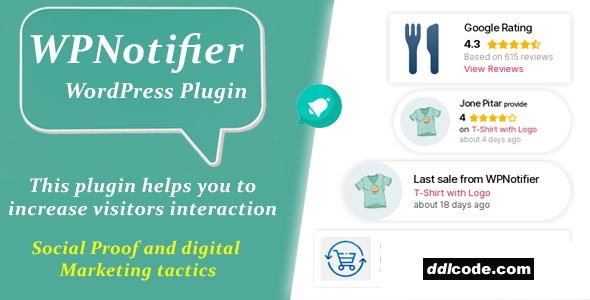 WPNotifier - Notification WordPress Marketing Plugin For Visitors Attention and Social Proof