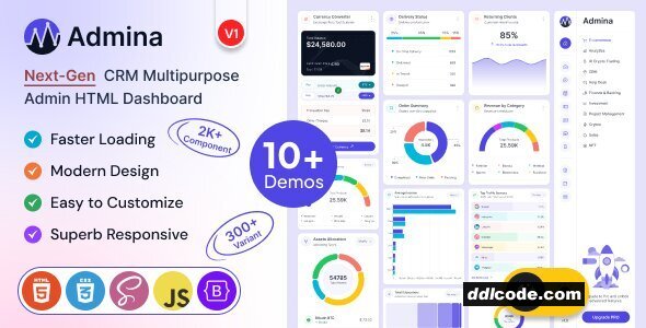 Admina - Bootstrap Admin Dashboard HTML Template Multipurpose