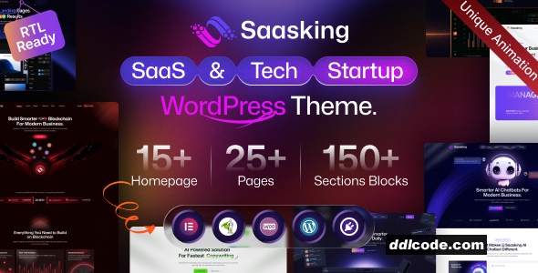 Saasking - SaaS & Tech Startup WordPress