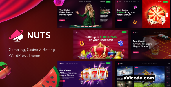 Nuts - Gambling, Casino & Betting WordPress Theme
