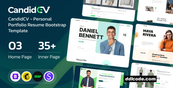 CandidCV - Personal Portfolio CV & Resume Bootstrap Template