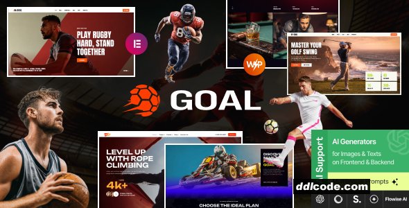 Goal - Sports WordPress Theme for Football, Basketball, Hockey, Golf