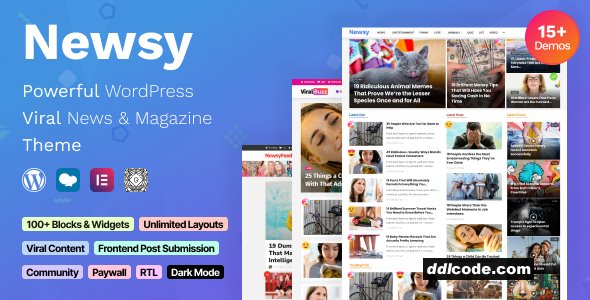 Newsy - Viral News & Magazine WordPress Theme
