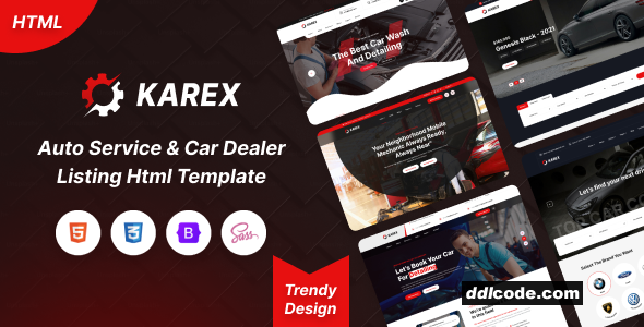 Karex - Auto Service and Car Dealer Listing HTML Template
