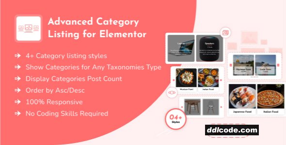 Advanced Category Listing for Elementor