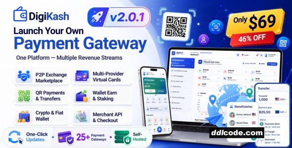 DigiKash - Complete Payment Gateway & Crypto Digital Wallet