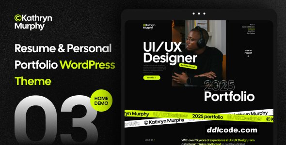 Kathryn - Personal Portfolio & Photography WordPress Theme