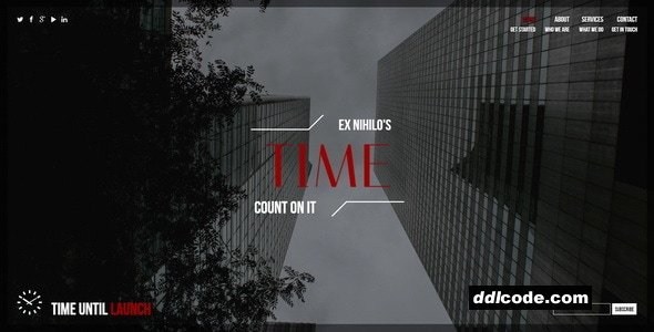 Time - Responsive Coming Soon Page