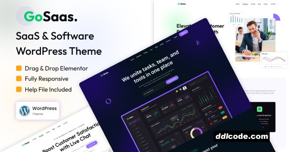 Gosaas - SaaS & Software WordPress Theme