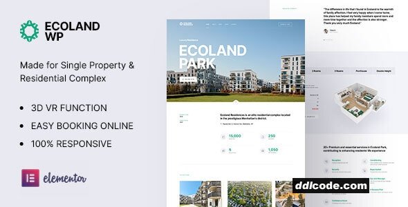 Ecoland - Single Property WordPress Theme