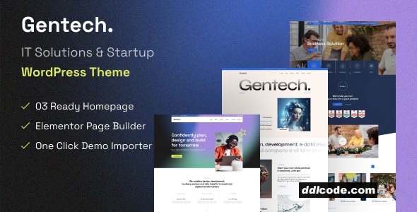 Gentech - IT Solutions & Startup WordPress Theme