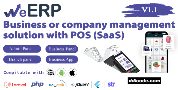 WeERP (SAAS) - Business or company management solution with POS including web panel
