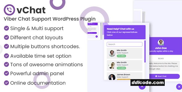 vChat - Viber Chat Support WordPress Plugin