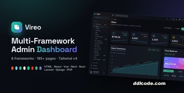 Vireo - Multipurpose Admin and Dashboard Template