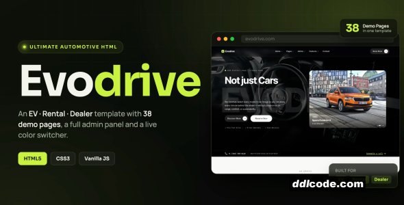 Evodrive - Electric Car Rental & EV Dealer HTML Template