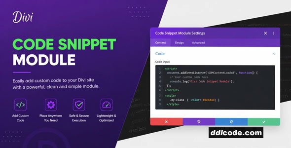 Divi Code Snippet Module