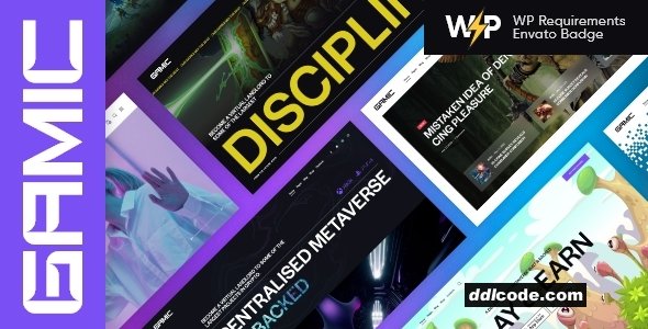 Gamic - Gaming Metaverse Game & Crypto WordPress Theme
