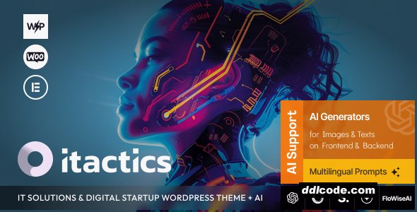ITactics - IT Solutions & Digital Startup WordPress Theme + AI