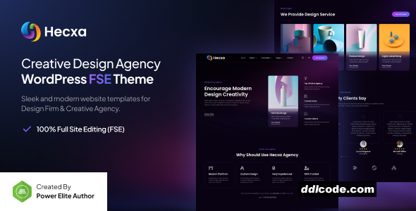 Hecxa - Creative Design Agency Gutenverse FSE WordPress Block Theme