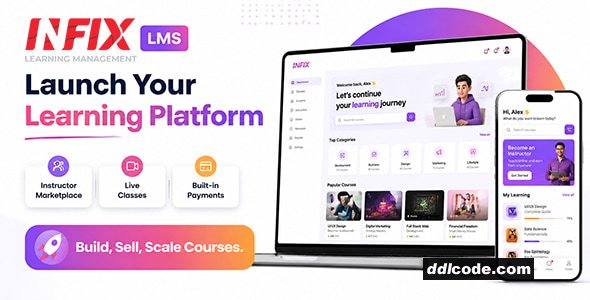 Infix LMS - Complete LMS Platform with Instructor Marketplace, Quiz & Certificate