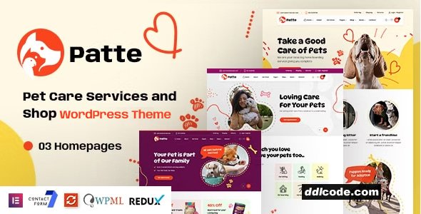 Patte - Pet Care & Pet Shop WordPress Theme