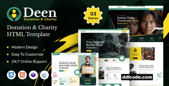 Deen - Donation & Charity HTML Template