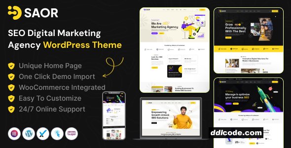 Saor - AI SEO Digital Marketing Agency WordPress Theme