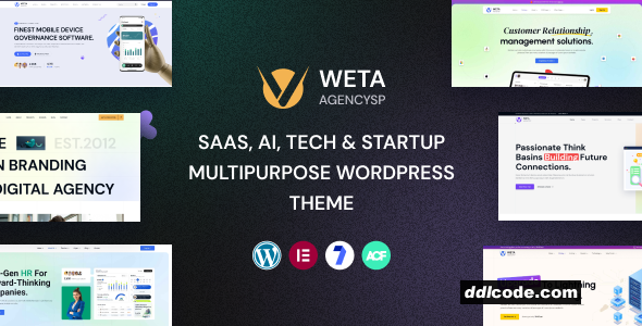 WETA - SaaS, Ai, Tech & Startup Multipurpose WordPress Theme