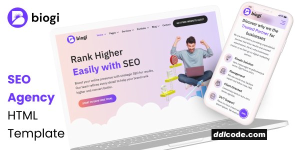 Biogi - Multipurpose Agency HTML Template